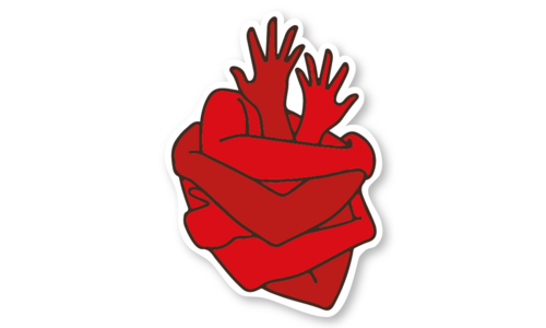 Стикер с лаком №48 Сердце