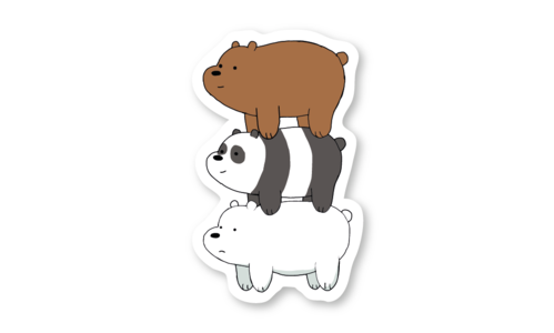 Стикер матовый №71 We bare bears