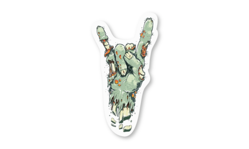 Стикер с лаком №3 Зомби