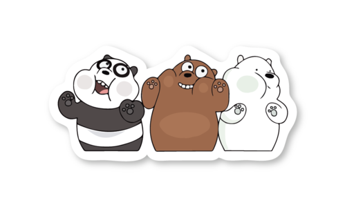 Стикер матовый №74 We bare bears