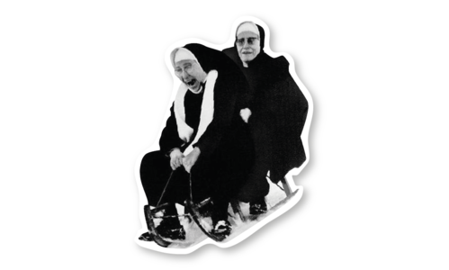 Стикер с лаком №132 Монашки