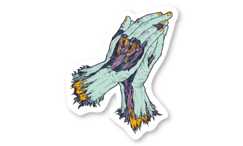 Стикер с лаком №1 Зомби