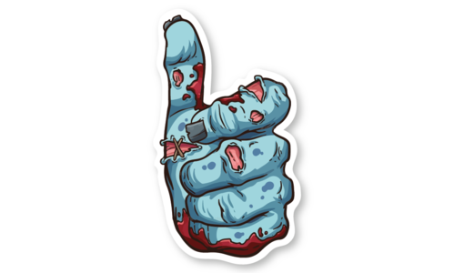 Стикер с лаком №27 Зомби