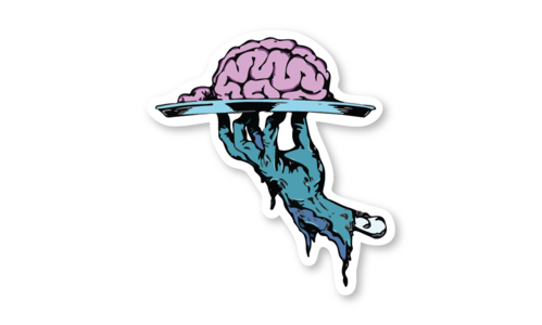 Стикер с лаком №18 Зомби