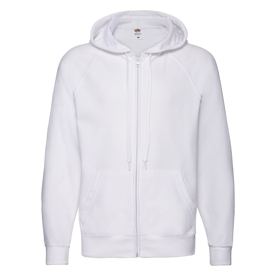 Толстовка без начеса "Lightweight Hooded Sweat",  белый, M, 80% х/б 20% полиэстер, 240 г/м2