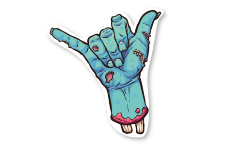 Стикер с лаком №17 Зомби