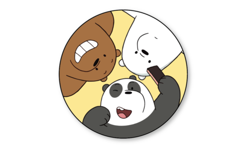 Стикер матовый №69 We bare bears