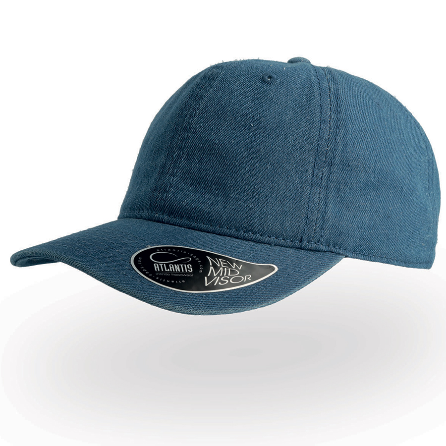 Бейсболка "DAD HAT", светлый джинс, 6 клиньев, 100% хлопок, 280грм2, металлическая застежка