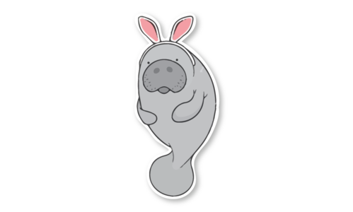 Стикер с лаком №43 Стеллерова корова