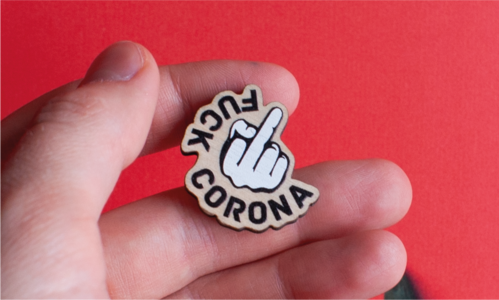 Значок ТК F**k corona