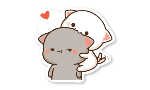 Стикер с лаком №44 Котики