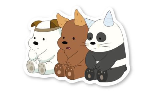Стикер матовый №70 We bare bears