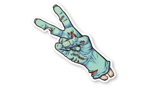 Стикер с лаком №16 Зомби