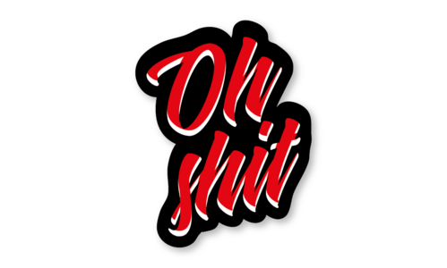 Стикер с лаком №28 Oh Sh*t
