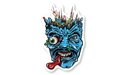 Стикер с лаком №15 Зомби
