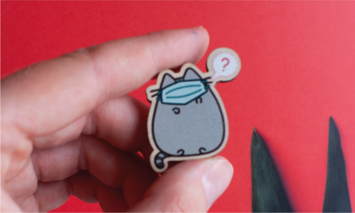 Значок ТК Котик в маске