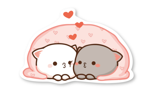 Стикер с лаком №41 Котики