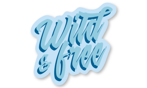 Стикер с лаком №12 Wild and Free