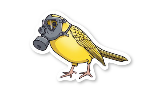 Стикер с лаком №32 Птичка