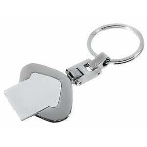 Брелок "Дом"; 3,3х4х0,3 см; металл