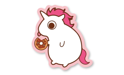 Стикер с лаком №34 Единорог