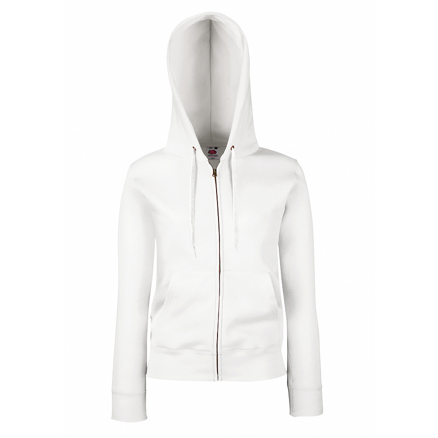 Толстовка "Lady-Fit Hooded Sweat Jacket", белый, 75% х/б, 25% п/э, 280 г/м2