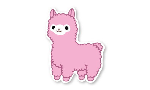 Стикер с лаком №42 Альпака