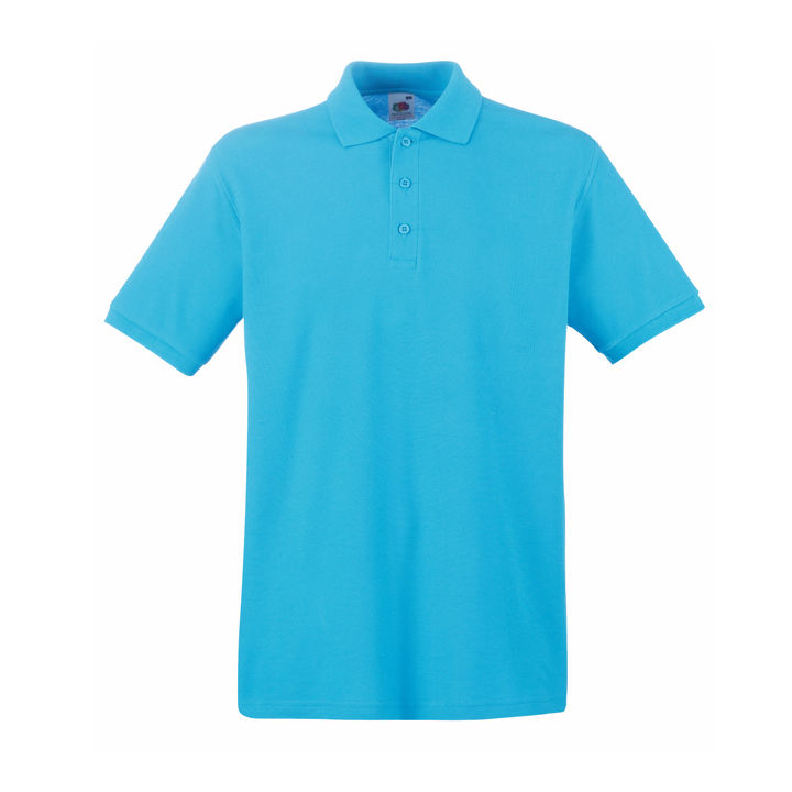 Поло "Premium Polo", лазурно-голубой, 100% х/б, 180 г/м2