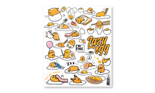 Стикерпак с лаком №5 Lazy Egg