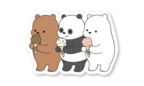 Стикер матовый №72 We bare bears