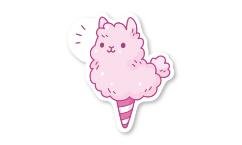 Стикер с лаком №31 Альпака